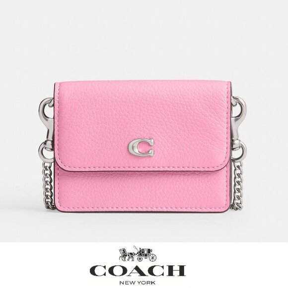 🥰 Coach Essential Half Flap Card Case - Picture 1 of 10